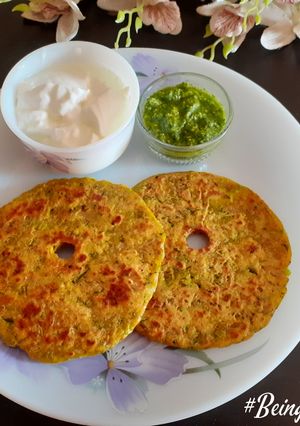 A picture of Multigrain-Onion Thalipeeth.