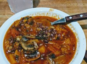 Una foto de Sopa de porotos azuki