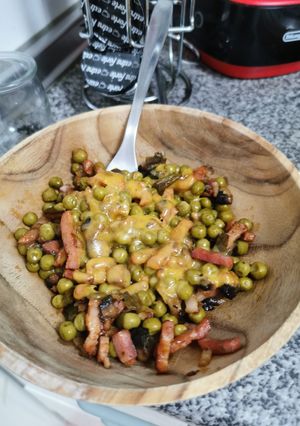 Una foto de Guisantes salteaditos