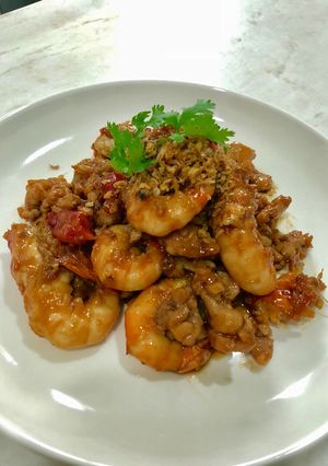 รูปของ กุ้งหัวแก้วทอดกระเทียม