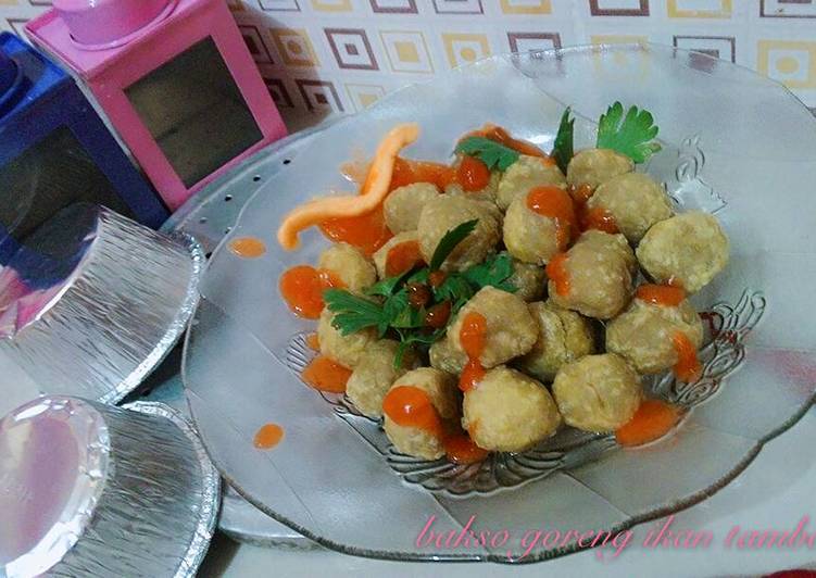 Cara membuat Bakso goreng ikan tamban 🐋🐬 yang lezat Untuk Jualan