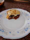 Moussaka (Pastel griego tipo lasaña de berenjenas y carne picada)