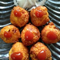 A picture of Corn paneer pops.