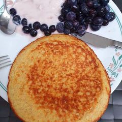 Sweet pancake with blueberries A picture of Sweet pancake with blueberries.