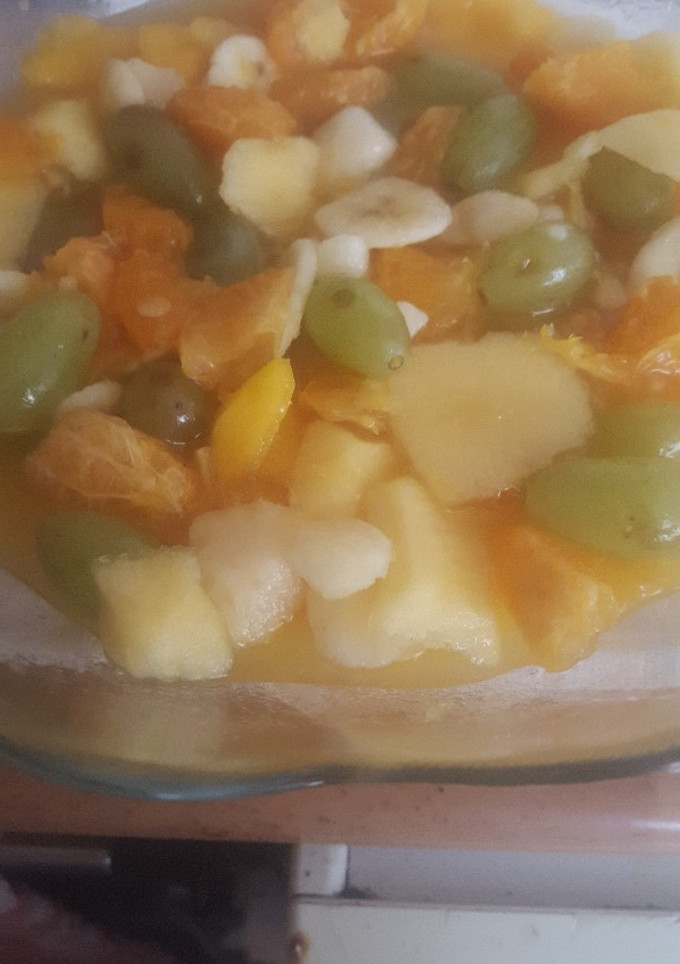 Una foto de Macedonia de frutas