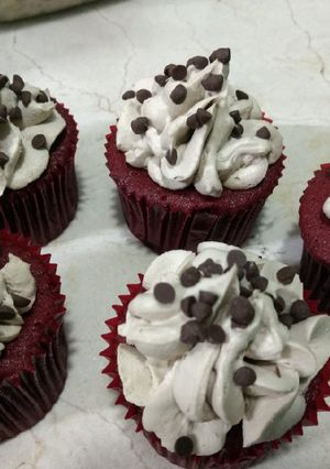 Una foto de Cupcakes estilo "Red Velvet"