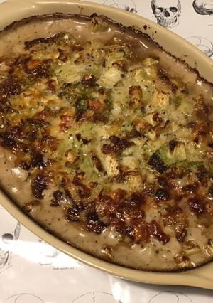 Une photo de Gratin de céleri branche au parmesan et crème d anchois