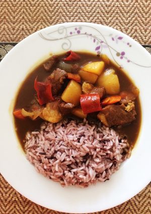 A picture of Japanese Lamb Curry (using Daiso Curry Roux Blocks).