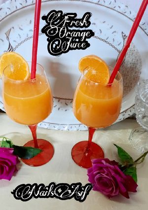 A picture of Fresh Orange 🍊 juice.