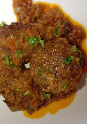 A picture of Egg plant kofta curry.