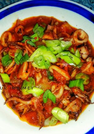 Foto resep Cumi basah saos merah