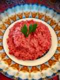 Risotto de remolacha con ricota