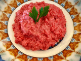 Risotto de remolacha con ricota
