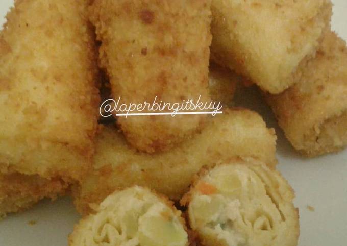 Risoles ragout ayam keju / cemilan risol simpel enak anti gagal