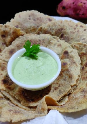 A picture of Sweet potato paratha.