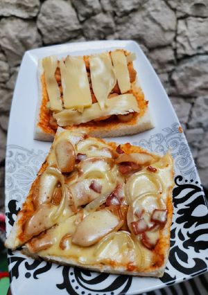 Foto resep Pizza roti mozarella #sarapananak