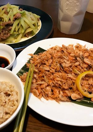 Hình của món Tép rang chanh.