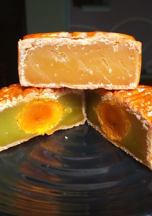 Hình của món Bánh trung thu nướng.