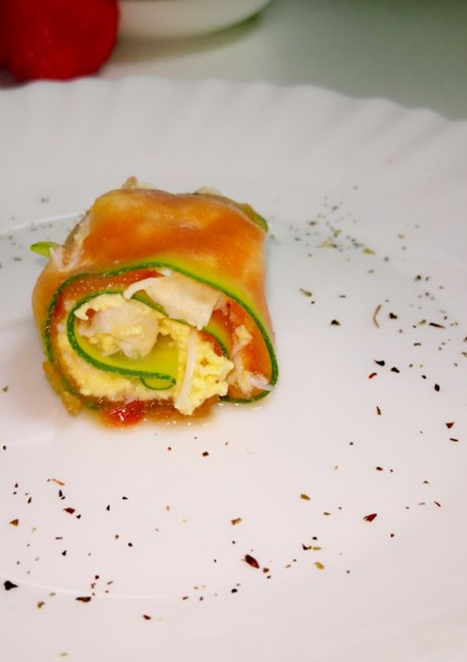 Una foto de Canelones de calabacín🥒