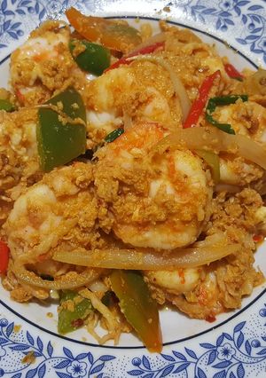 รูปของ กุ้งผัดผงกะหรี่