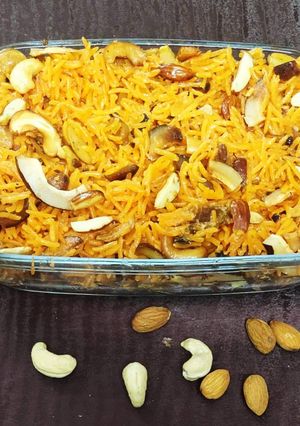 A picture of Zarda Pulao.