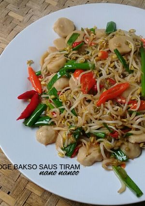Foto resep Taoge Bakso saus tiram