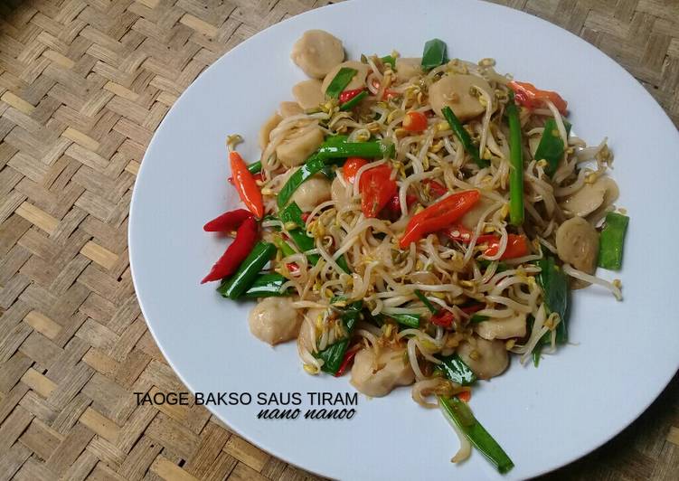 Taoge Bakso saus tiram