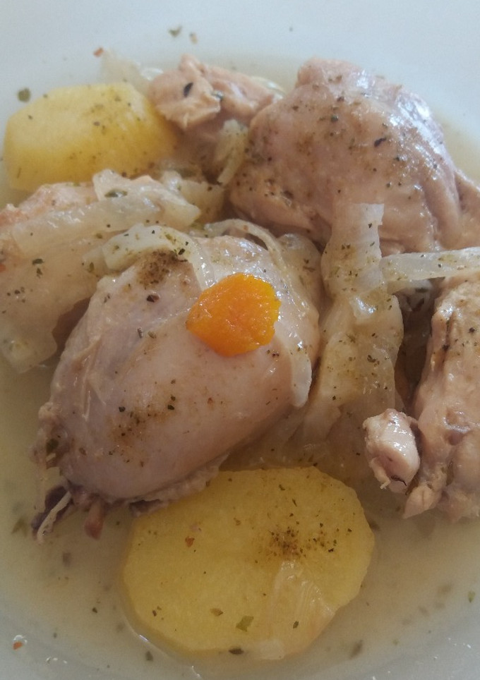 Una foto de Pollo a la Sidra