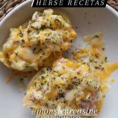 Una foto de Patatas rellenas Yorkqueso (Fácil y deliciosa cena o almuerzo)