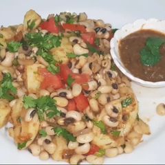 A picture of Chatpati lobia chaat.