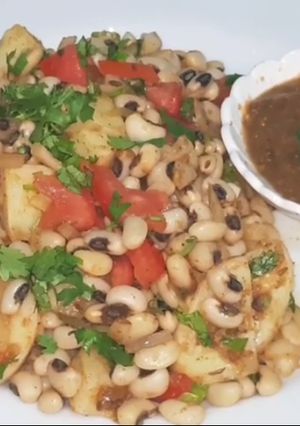 A picture of Chatpati lobia chaat.
