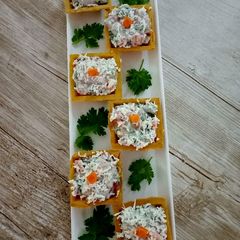 A picture of Veg canapés.
