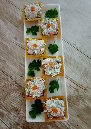 A picture of Veg canapés.