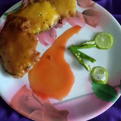 A picture of Beguni bhaja.