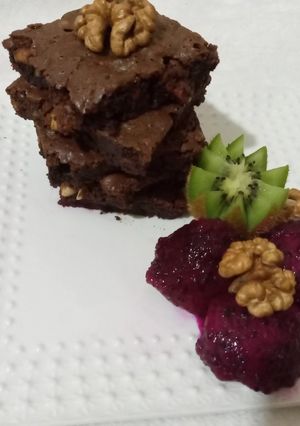 صورة لوصفة براونيز كيك بالجوز