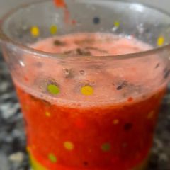 Strawberry pomegranate mocktail A picture of Strawberry pomegranate mocktail.