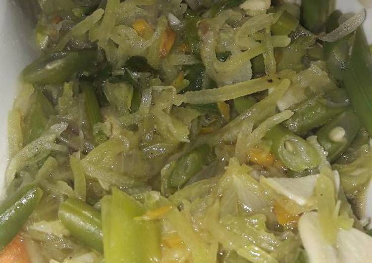 Proses mengolah Tumis labu Lezat