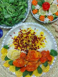 عکسی از دستور زرشک پلو با مرغ به روش لرستانی های عزیز