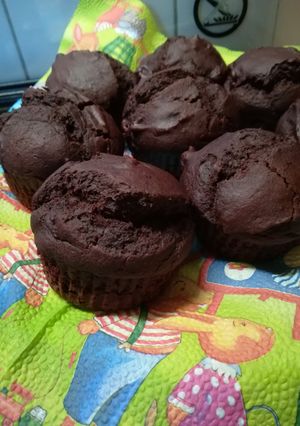 Céklás-csokis muffin recept fotója