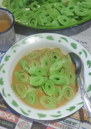 Foto resep Dadar Gunting Kuah Santan Gula Merah