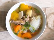 A picture of recipe for taro soup