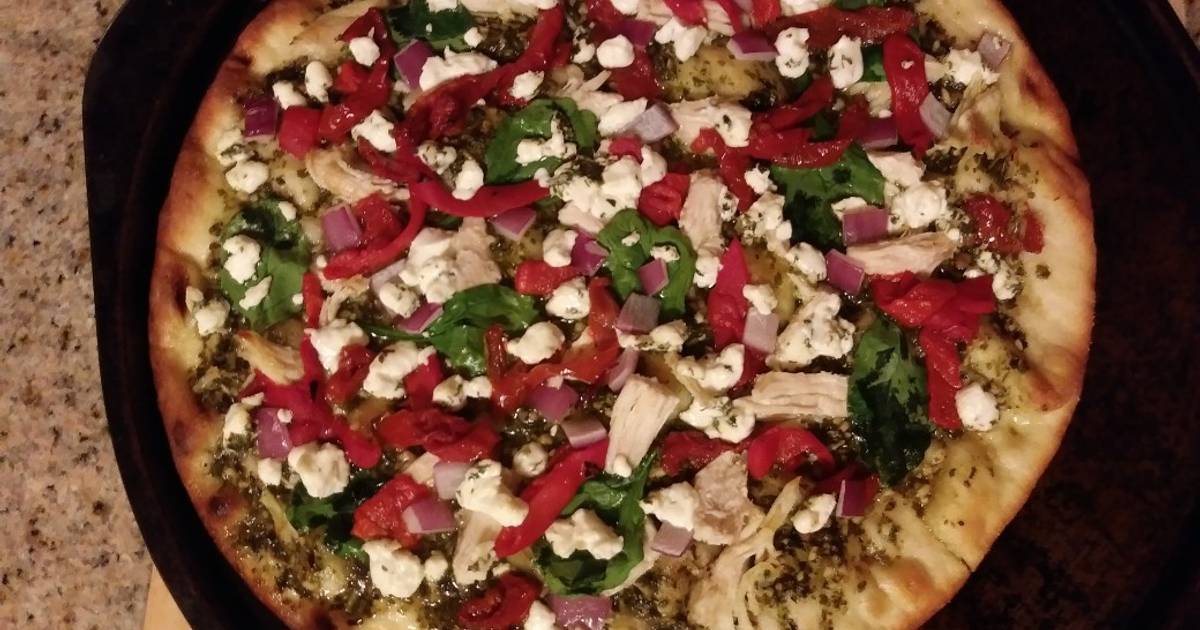 Pesto Flatbread Pizza Recipe by Shanda Cookpad