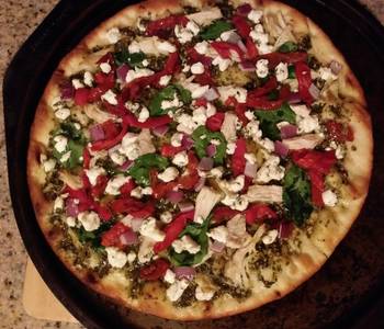 Fresh, Prepare Recipe Pesto Flatbread Pizza Home Style