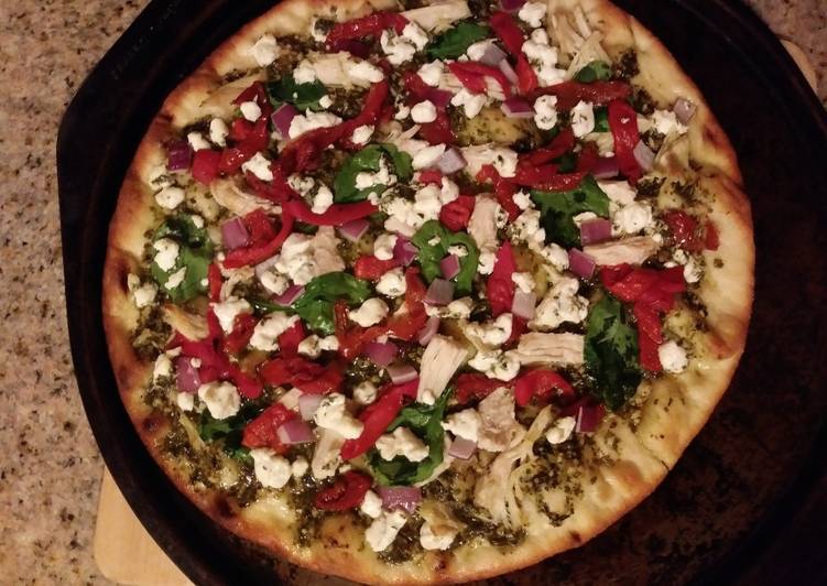 Pesto Flatbread Pizza Pesto Flatbread Pizza