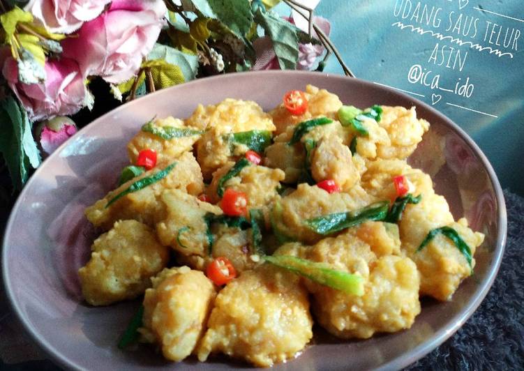 Cara Membuat Udang Saus Telur Asin yang Enak