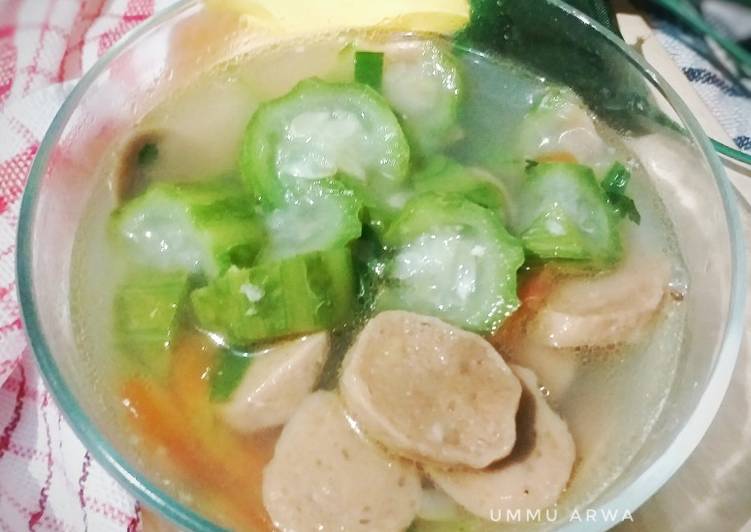 11 Resep: Sup Oyong Baso Praktis Seger #32 Anti Gagal!