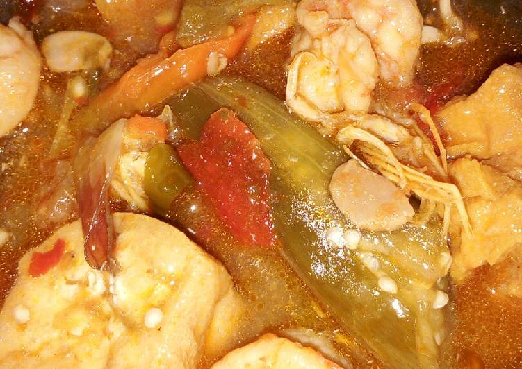 Bumbu meracik Tauco Udang Tahu Terong, Enak