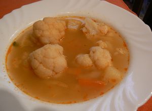 Karfiolleves recept fotója