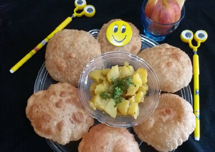 Recipe of Quick Whole Wheat Puri Potato Fry