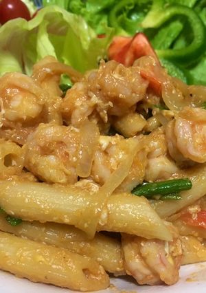 รูปของ ผัดมักกะโรนีกุ้ง